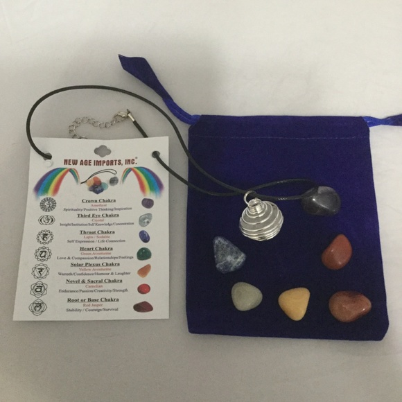 The Glen of Lady Reeves Jewelry - Seven Chakra Cage Pendant Set